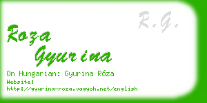 roza gyurina business card