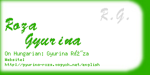 roza gyurina business card